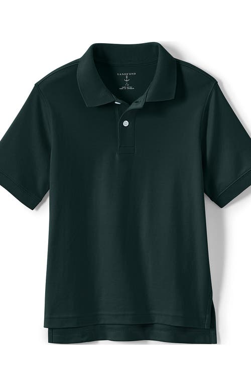 Shop Lands' End School Uniform Kids Short Sleeve Interlock Polo Shirt In Evergreen