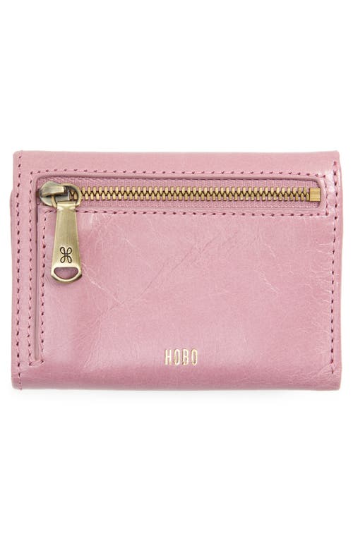 Shop Hobo Mini Jill Leather Trifold Wallet In Lilac Rose