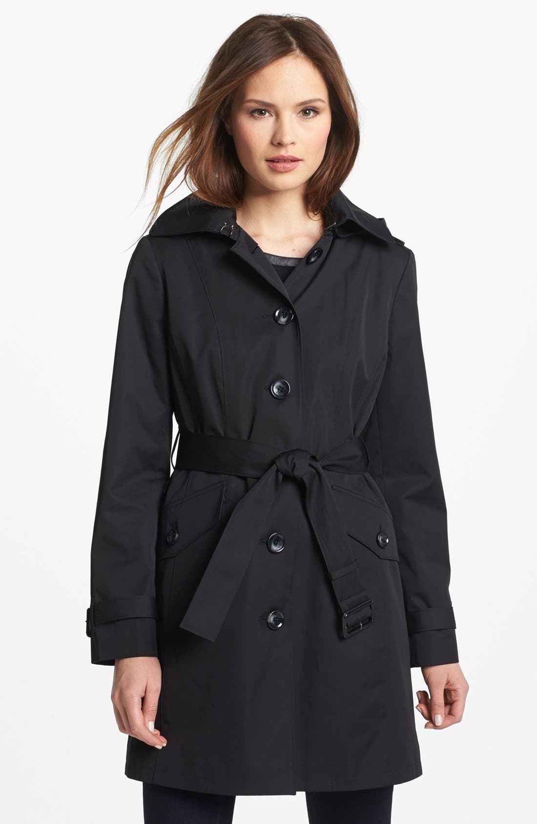 MICHAEL Michael Kors Trench Coat with Detachable Hood (Nordstrom