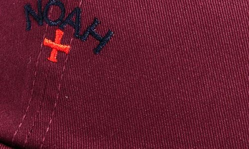 Noah Core Logo Baseball Cap In Maroon