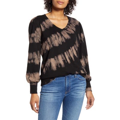 Wit & Wisdom V-Neck Sweatshirt, Black (Nordstrom Exclusive)