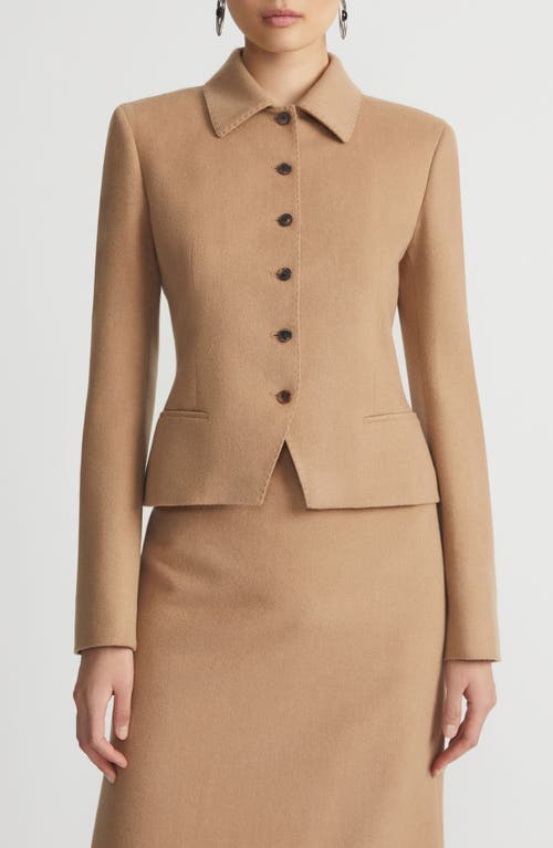 Shop Lafayette 148 New York Tailored Camel Hair Crop Jacket