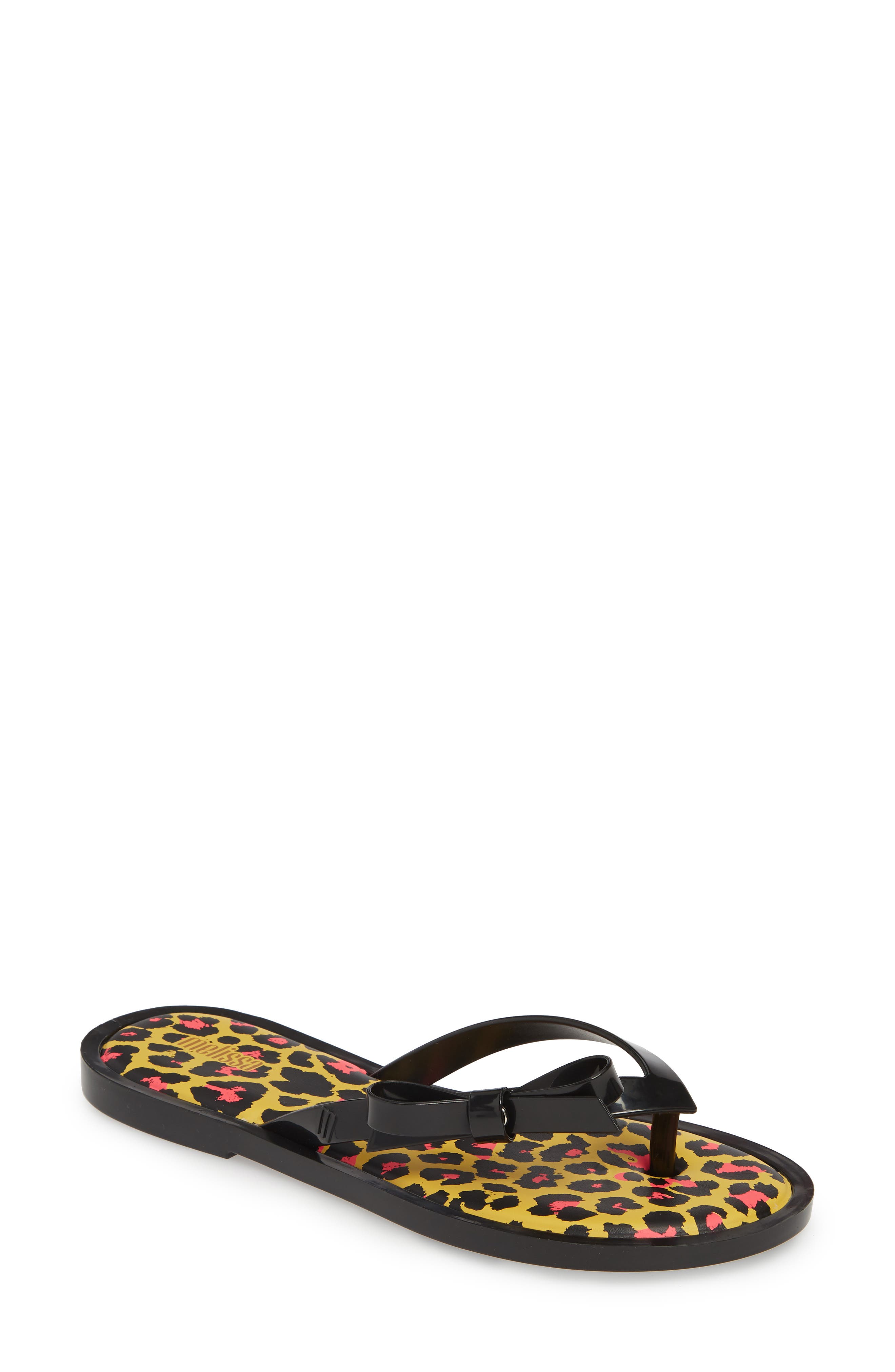 animal print flip flops womens