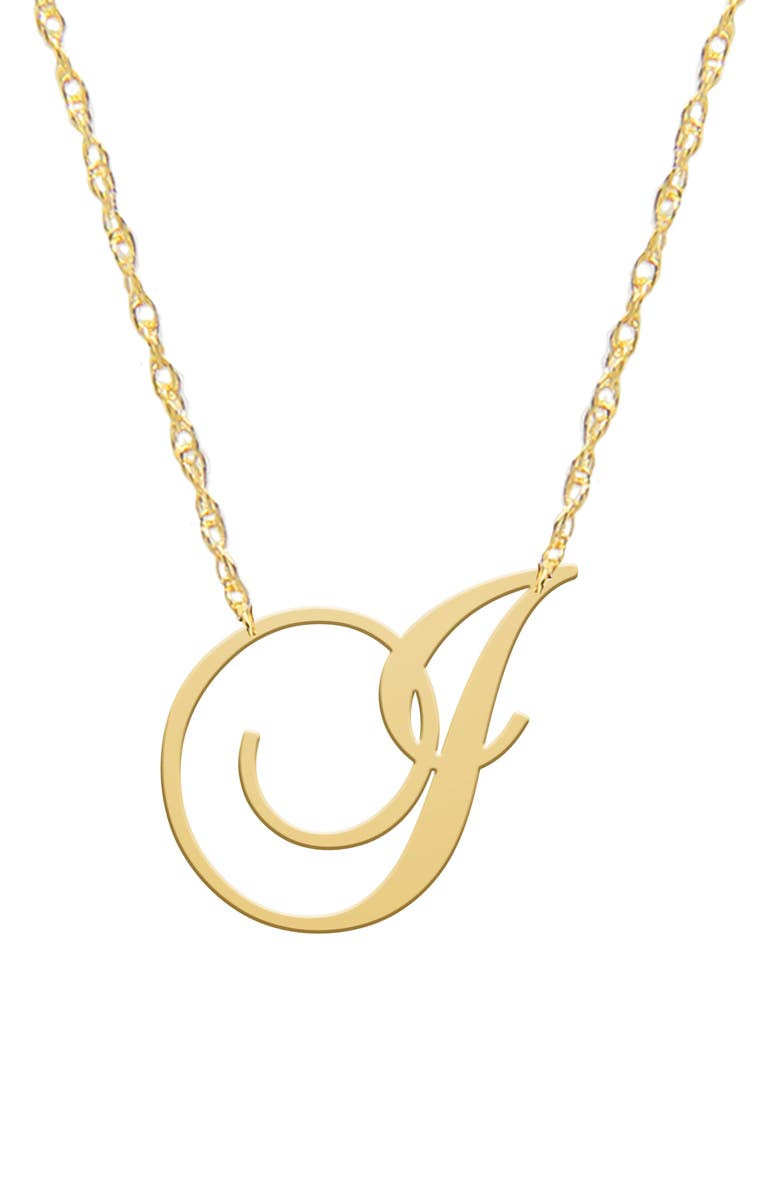 Jane Basch Designs Swirly Initial Pendant Necklace | Nordstrom