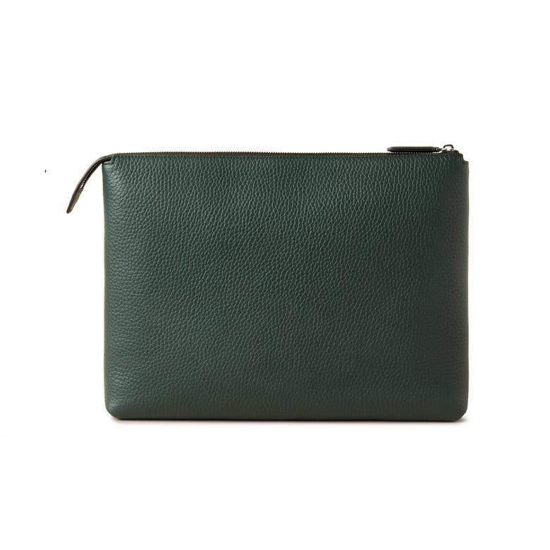 Shop Mulberry City Leather Laptop Holder In  Green