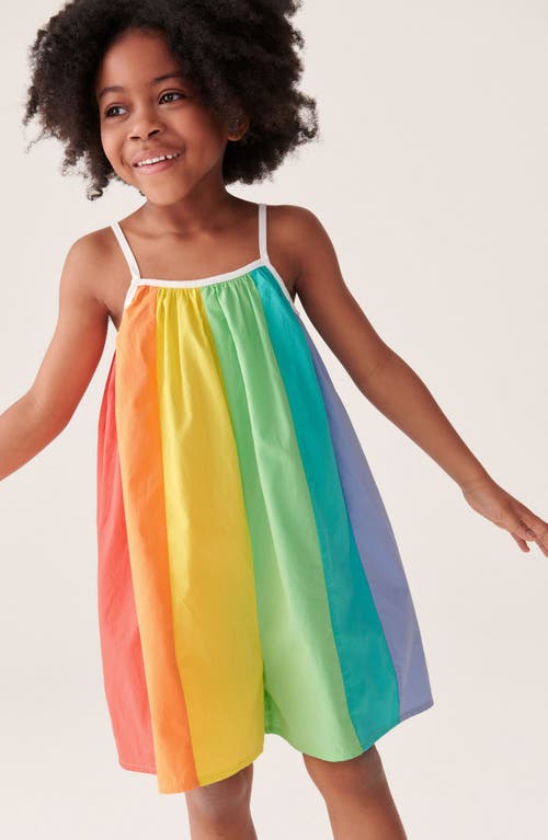 Shop Little Bird Kids' Trapeze Romper In Multi Rainbow