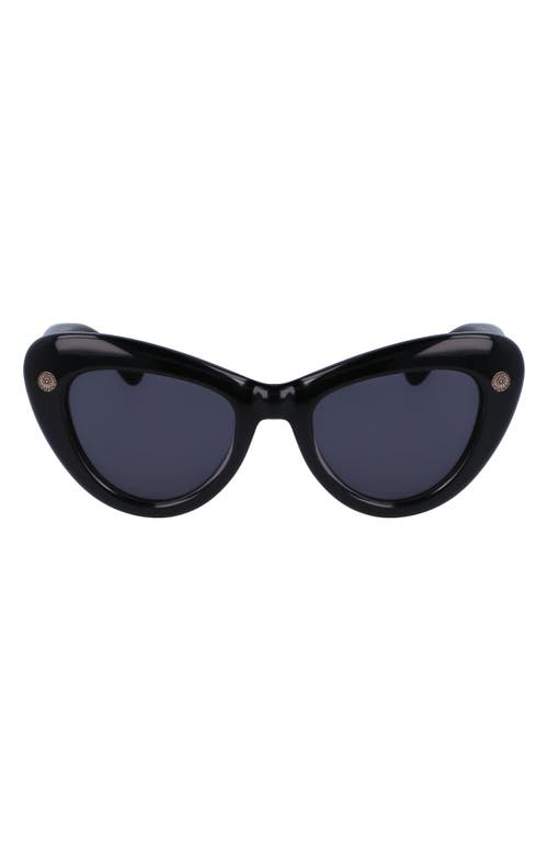 Lanvin Daisy 50mm Cat Eye Sunglasses in Dark Grey at Nordstrom