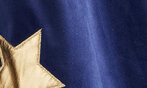 Shop Mini Boden Kids' Embroidered Crescent Moon & Stars Velvet Cape In College Navy