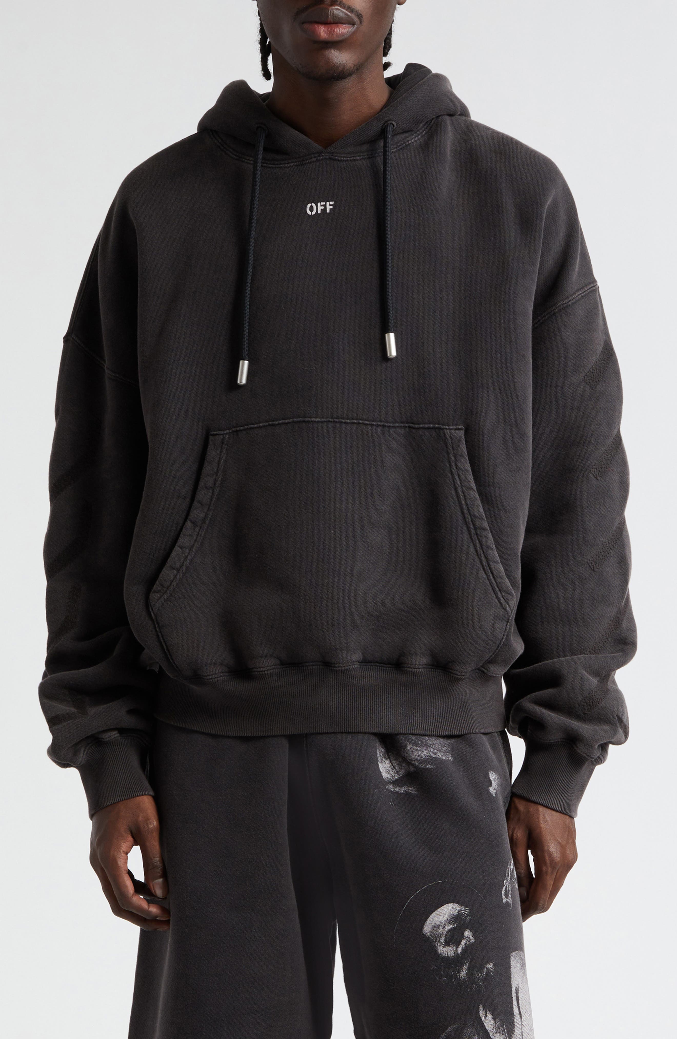 Acne Studios face patch oversized hoodie - Black