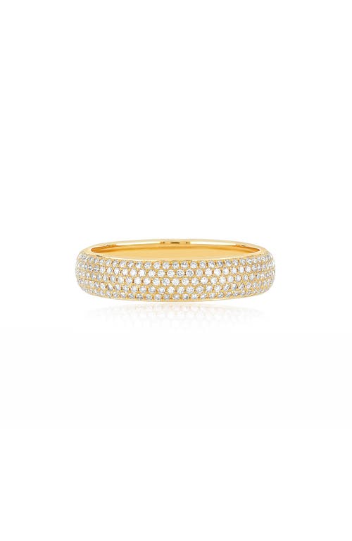 EF Collection Pavé Diamond Bubble Ring in 14K Yellow Gold at Nordstrom, Size 6