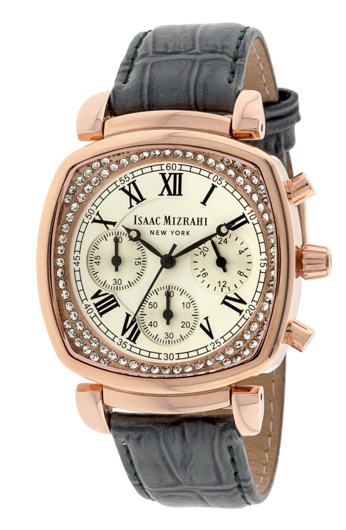 Isaac Mizrahi New York Cushion Case Chronograph Watch, 38mm Nordstrom