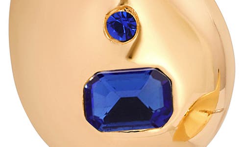 Ettika Teardrop Statement Earrings In Sapphire