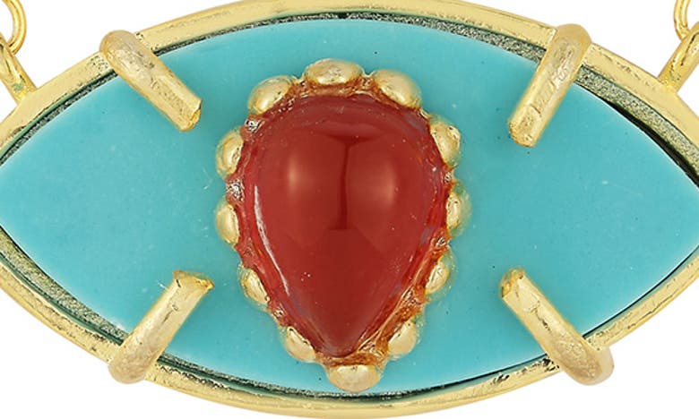 Sphera Milano 14k Over Silver Eye Necklace In Gold