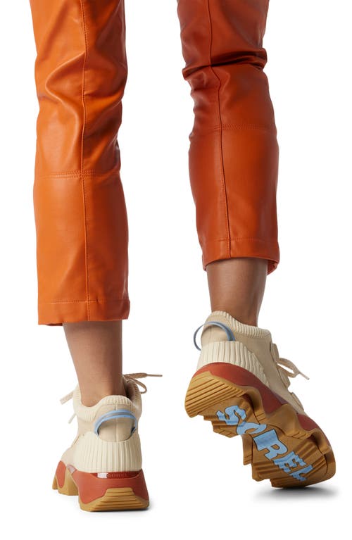 Sorel Kinetic Impact Caribou Plus Waterproof Sneaker Bootie In Honey White/sanguine