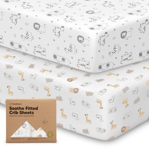 Keababies Soothe Fitted Crib Sheet In Keasafari