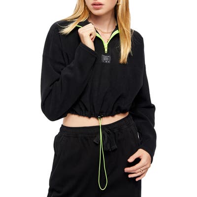 Bdg Urban Outfitters Fleece Track Pullover, Black