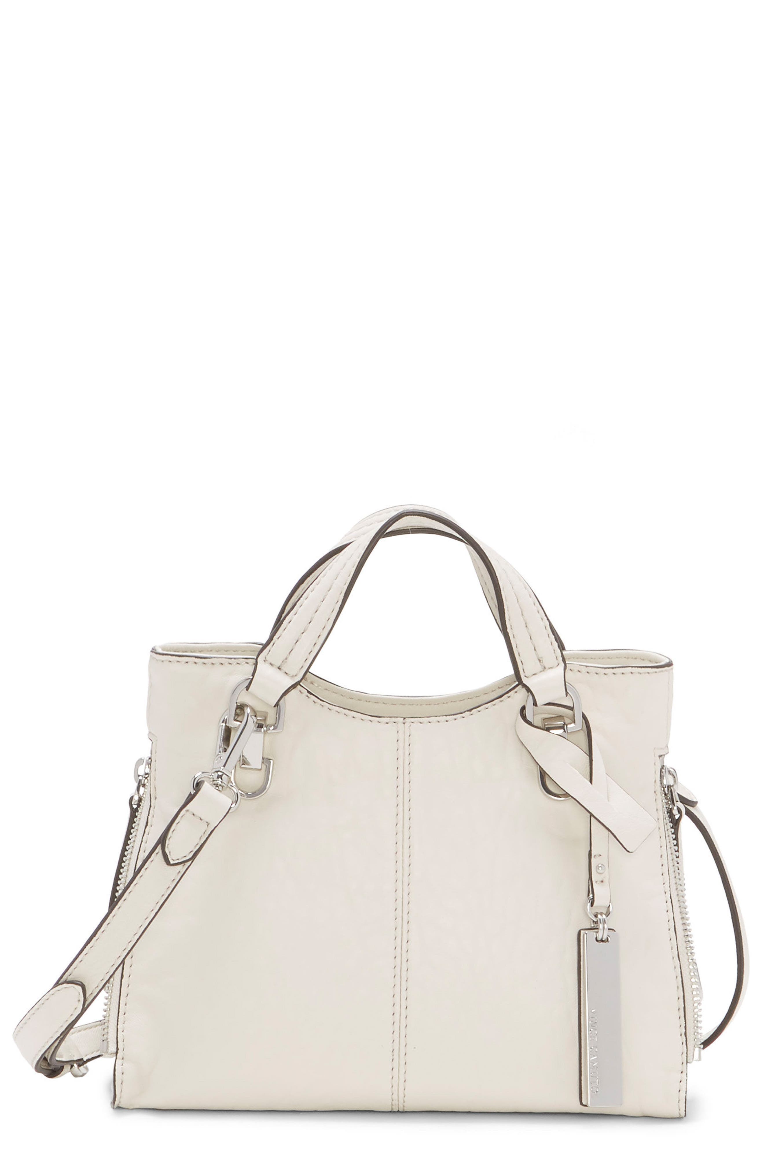 vince camuto lamb leather tote