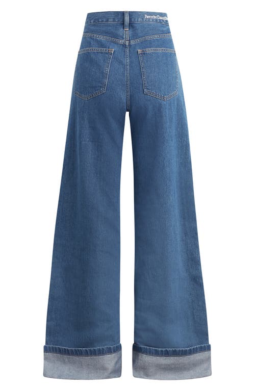 Shop Favorite Daughter The Masha High Waist Cuff Wide Leg Jeans In Concord