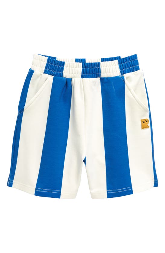 Shop Rock Your Baby Kids' Stripe Shorts In Blue/ Cream Stripe