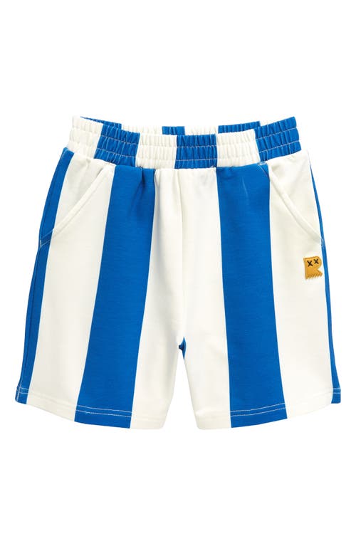 Rock Your Baby Kids' Stripe Shorts In Blue/cream Stripe
