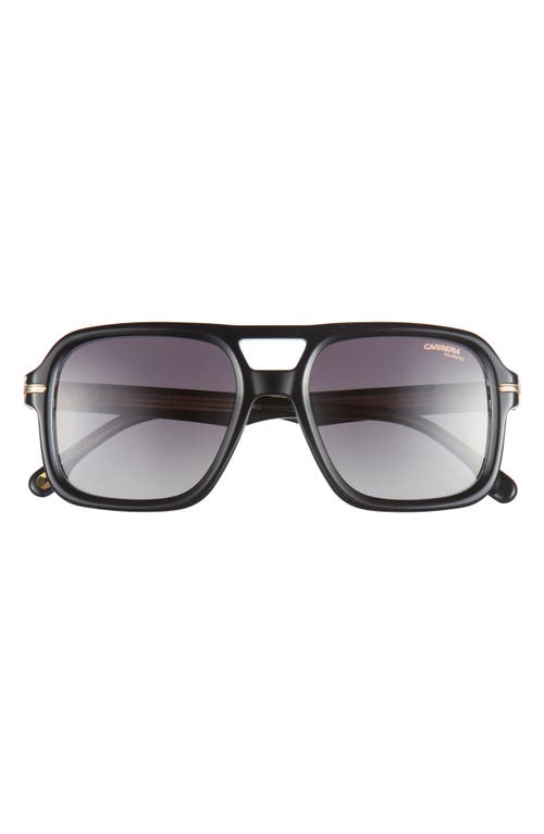 Shop Carrera Eyewear 55mm Square Polarized Sunglasses In Black Crystal/grey Sf Polar