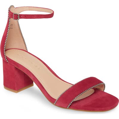Coach Maddie Ankle Strap Sandal- Red