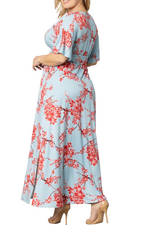 Shop Kiyonna Vienna Maxi Dress In Light/pastel Blue