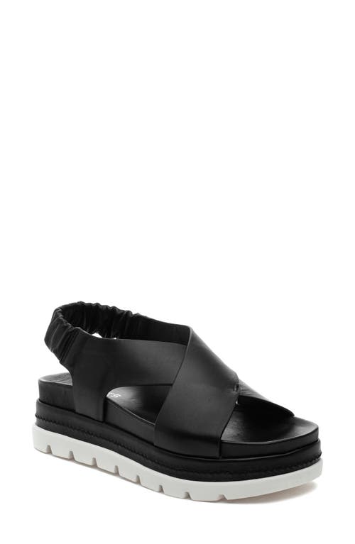J/SLIDES NYC Resa Platform Sandal in Black Leather