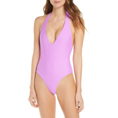 Veronica Beard Salis One-Piece Swimsuit, Purple