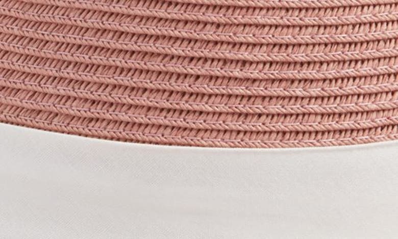 Shop Nordstrom Packable Braided Paper Straw Panama Hat In Pink Dusty Combo