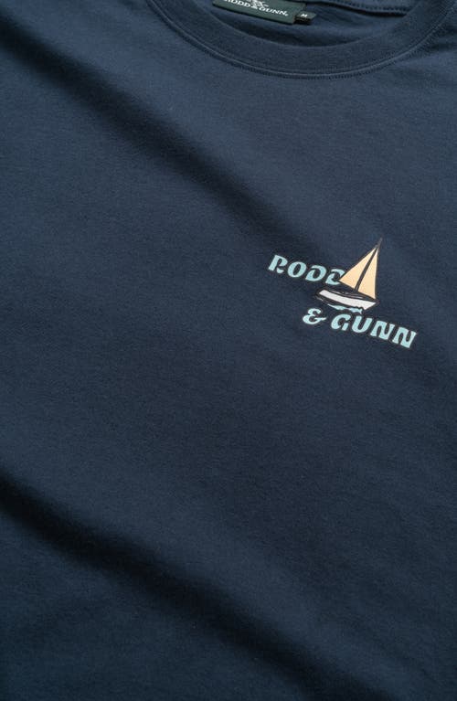 Rodd & Gunn Hauraki Gulf Graphic Tee In Navy