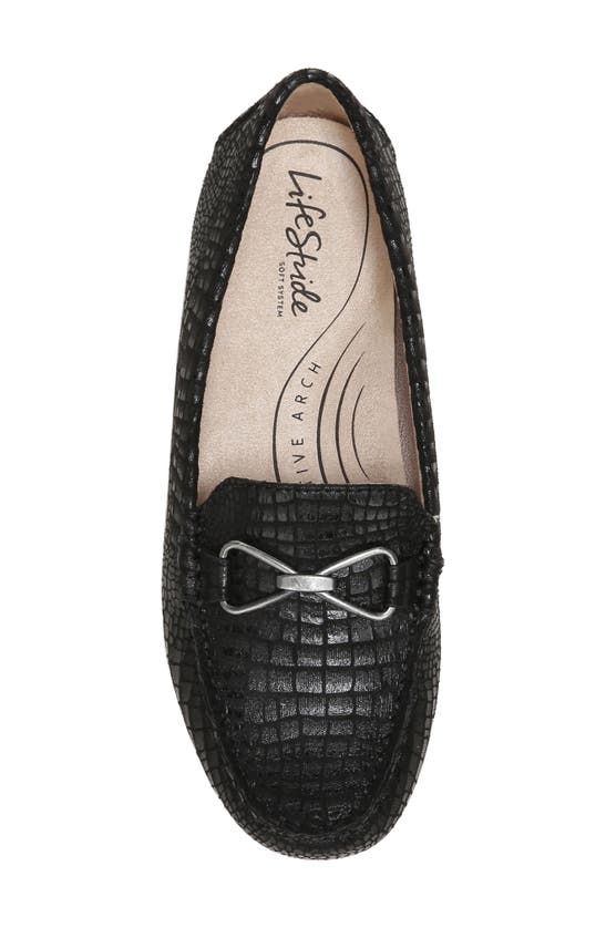 Shop Lifestride Turnpike Croc Embossed Loafer In Black
