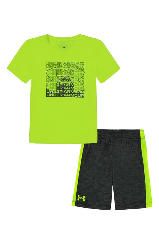 Under Armour Babies' Performance Graphic T-shirt & Shorts Set In Green