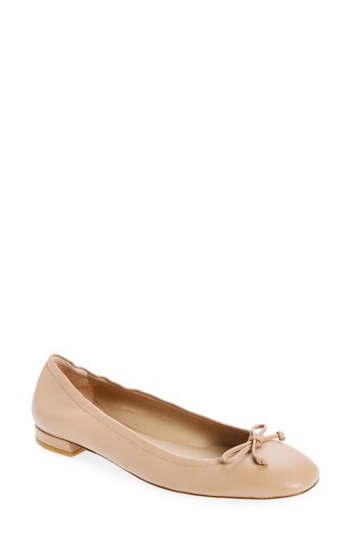 Shop Stuart Weitzman Bria Ballet Flat In Adobe