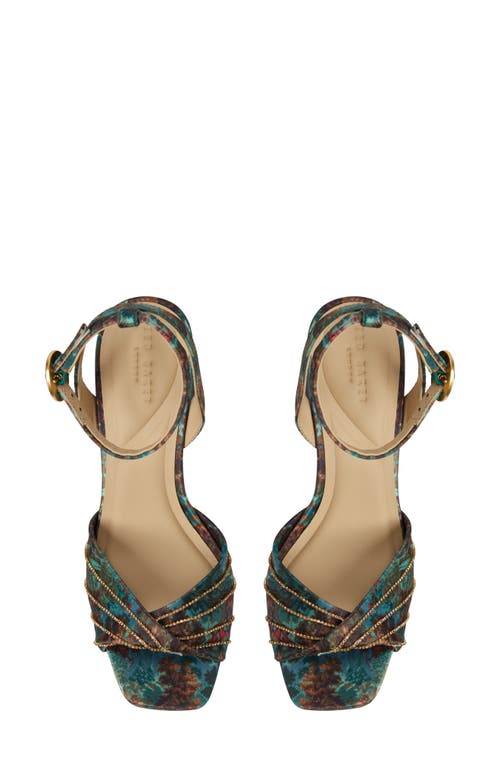 Shop Ted Baker London Maddy Ruche Ankle Strap Sandal In Open Green