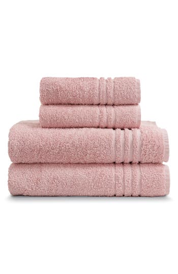 Ella Jayne Home Solid Cotton 4-piece Towel Set In Rose