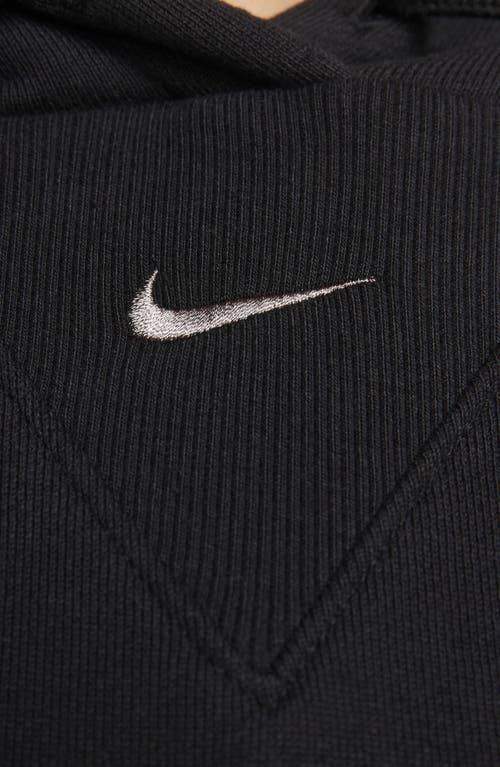 Shop Nike Sporstwear Modern French Terry Fleece Hoodie In Black/flat Pewter