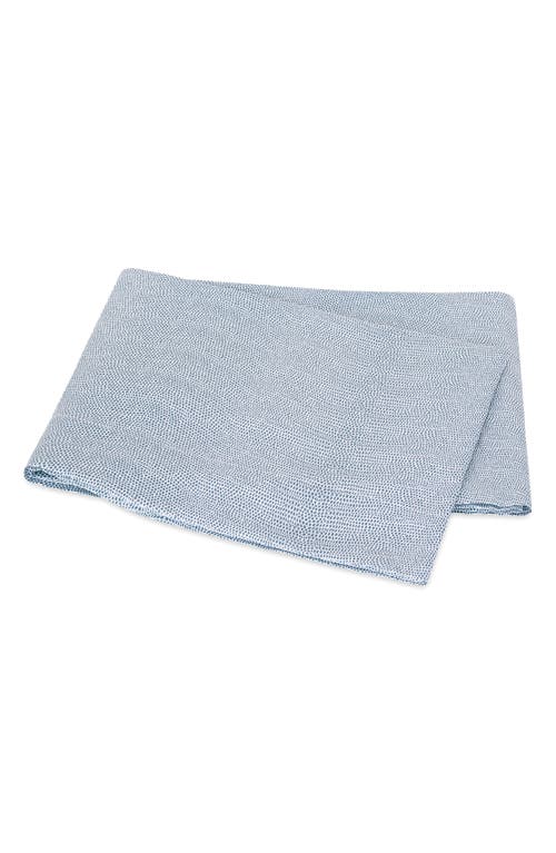 Shop Matouk Jasper Cotton Sateen Flat Sheet In Steel Blue