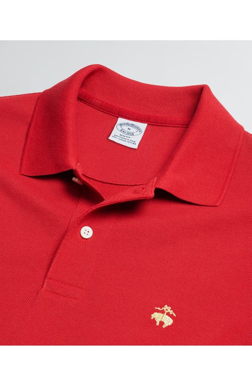 Shop Brooks Brothers Slim Fit Stretch Cotton Piqué Polo In Bb Red