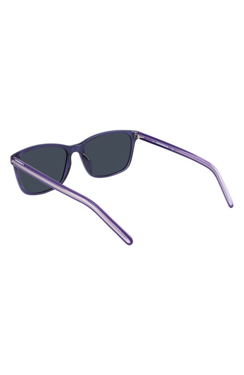 Shop Converse Chuck 57mm Rectangle Sunglasses In Crystal Court Purple/purple