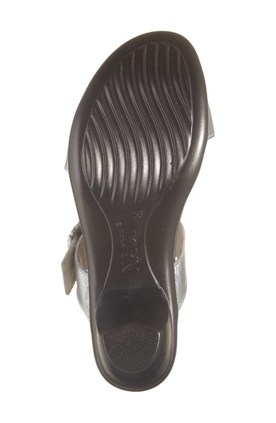 Shop Naot Recent Slide Sandal In Soft Silver Leather