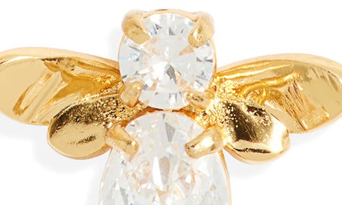 Lele Sadoughi Honey Bee Crystal Stud Earrings In Crystal/yellow Gold