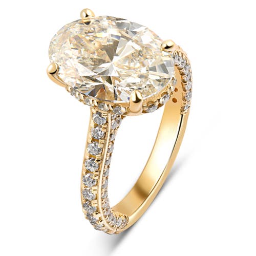 Shop Bliss Diamond Certified 6.70ct Tw Oval Lab Grown Diamond Engagement Ring 14k Yellow Gold In White Gold