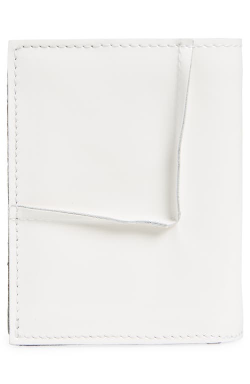 Shop Comme Des Garçons Wallets Reversed Corner Patent Leather Card Case In White