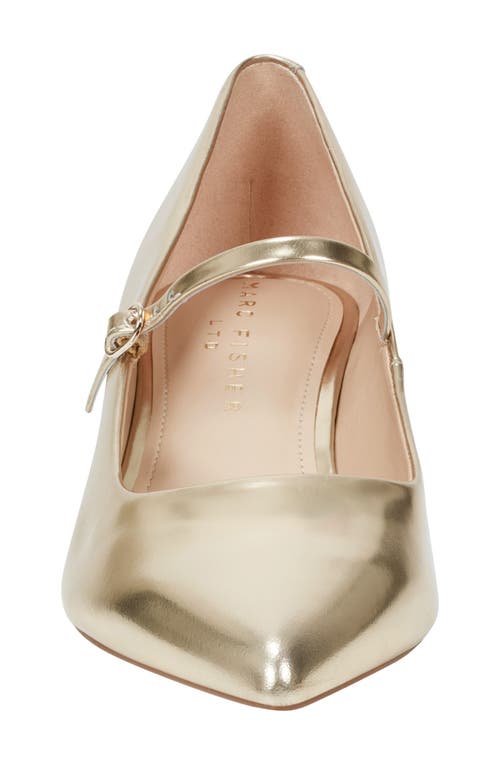 Shop Marc Fisher Ltd Luccie Pointed Toe Pump In Gold