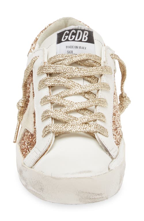 Shop Golden Goose Super-star Low Top Sneaker In Gold/white