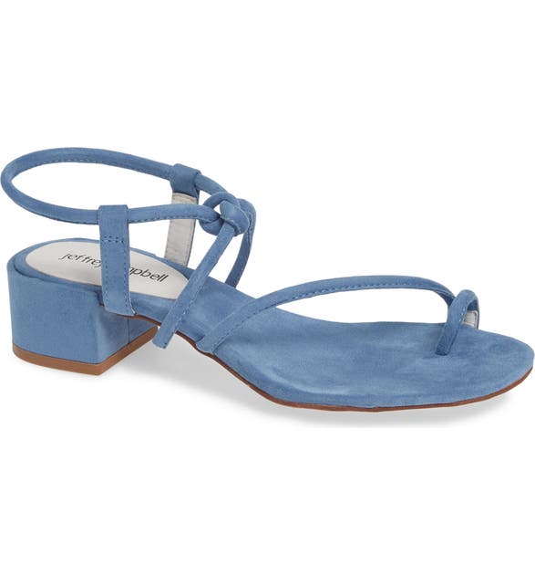 Jeffrey Campbell Zella Strappy Sandal In Dusty Blue ModeSens