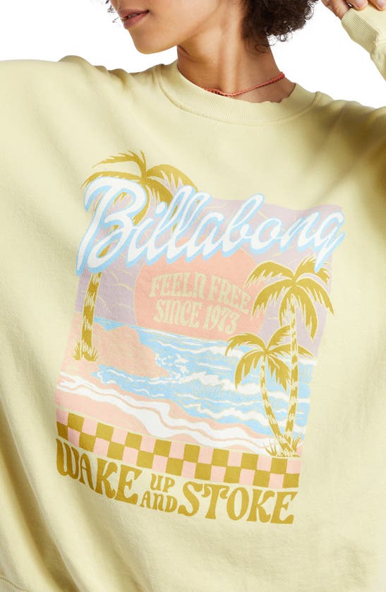 Shop Billabong Ride In Cotton Blend Graphic Sweatshirt In Sunspell