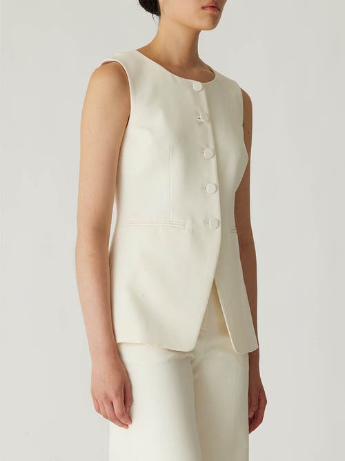REBECCA TAYLOR REBECCA TAYLOR REFINED SUITING BUTTON FRONT VEST 