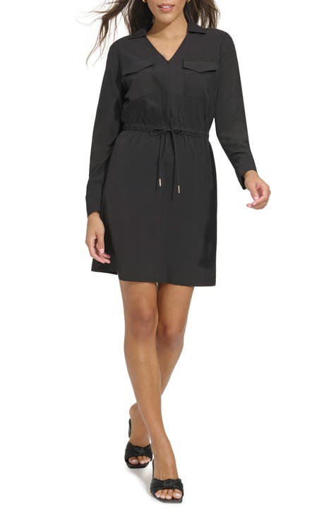 Comm Long Sleeve Shirtdress